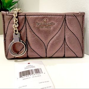 KateSpade Mikey Briar Lane Metallic Quilted wallet